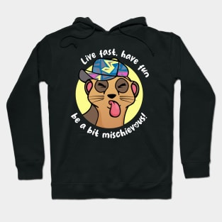 Mischievous Meerkat (on dark colors) Hoodie